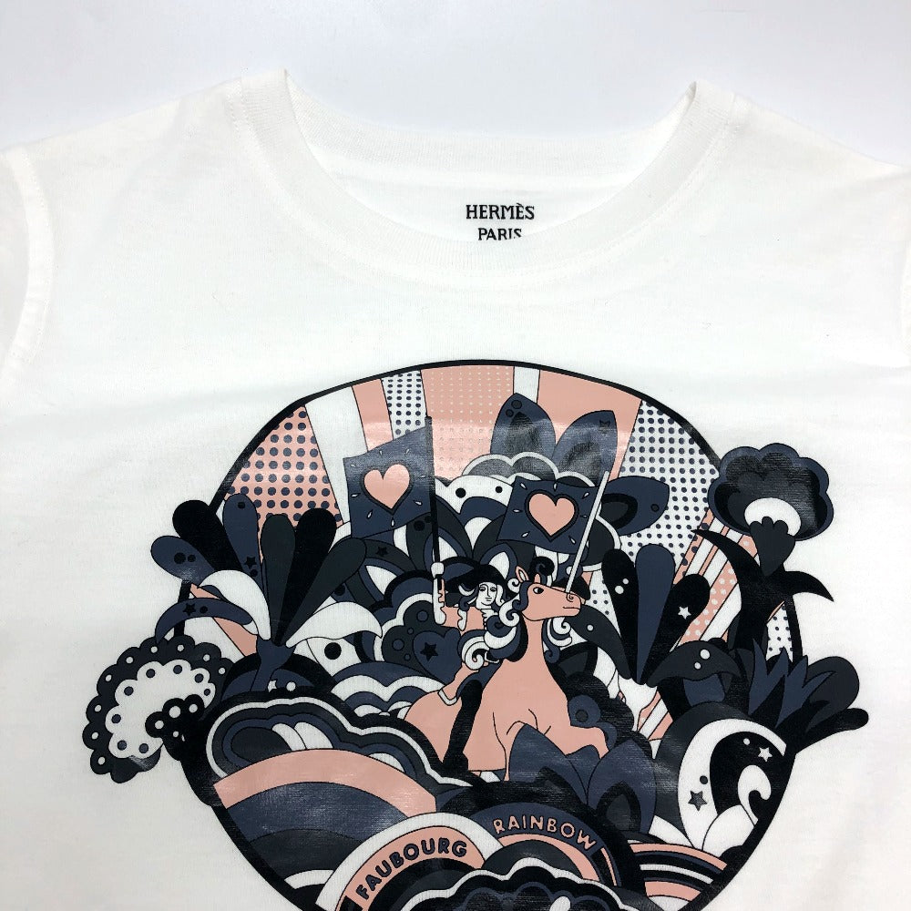 HERMES プリント カルトゥッシュ カットソー トップス 半袖Ｔシャツ ...