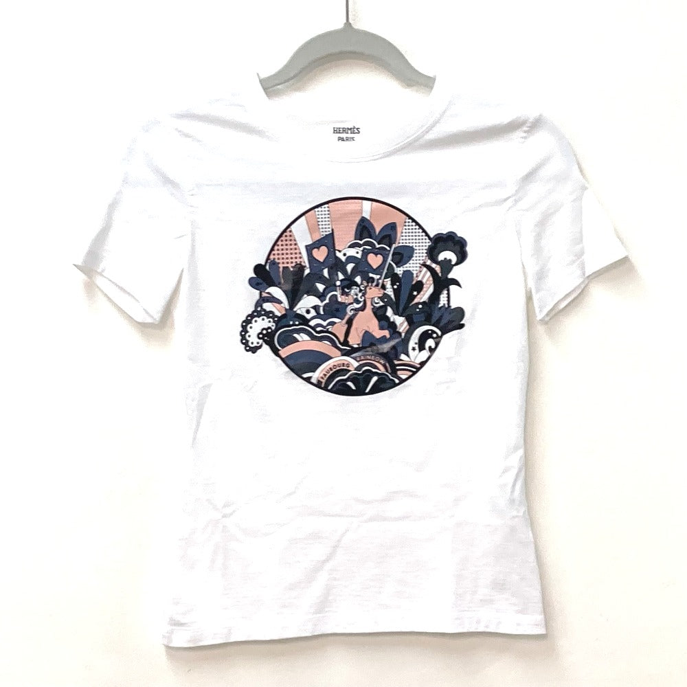 HERMES プリント カルトゥッシュ レインボー トップス カットソー アパレル 半袖Ｔシャツ コットン レディース - brandshop-reference