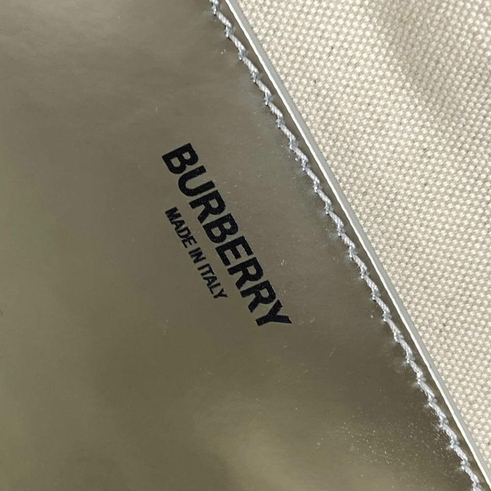 BURBERRY 8029143 ロゴ ウエストバッグ ショルダーバッグ メタリック ボディバッグ パテントレザー メンズ - brandshop-reference