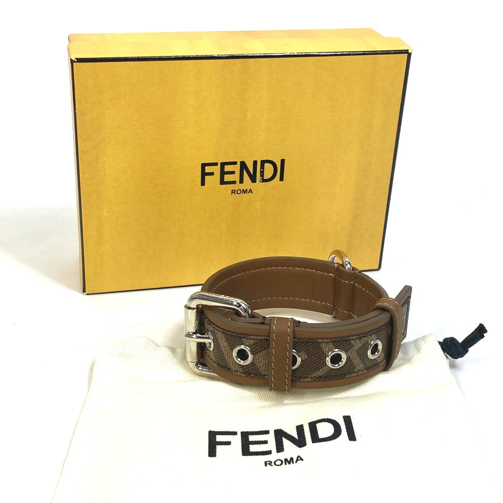 FENDI 8AC016 ズッカ ドッグカラー 犬 ペット ベルト 首輪 PVC/レザー ...