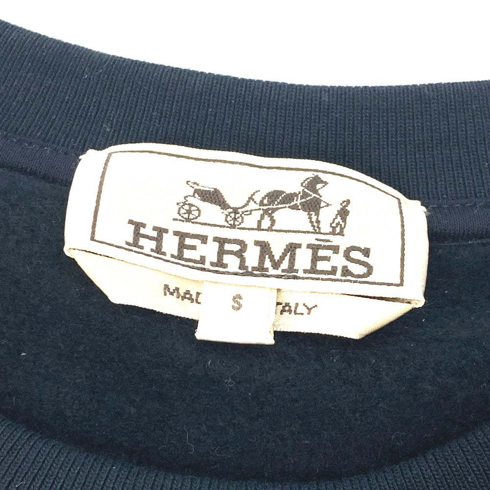 HERMES ホース レザーパッチ シュバル 馬 スウェット トップス 長袖 アパレル トレーナー コットン メンズ - brandshop-reference