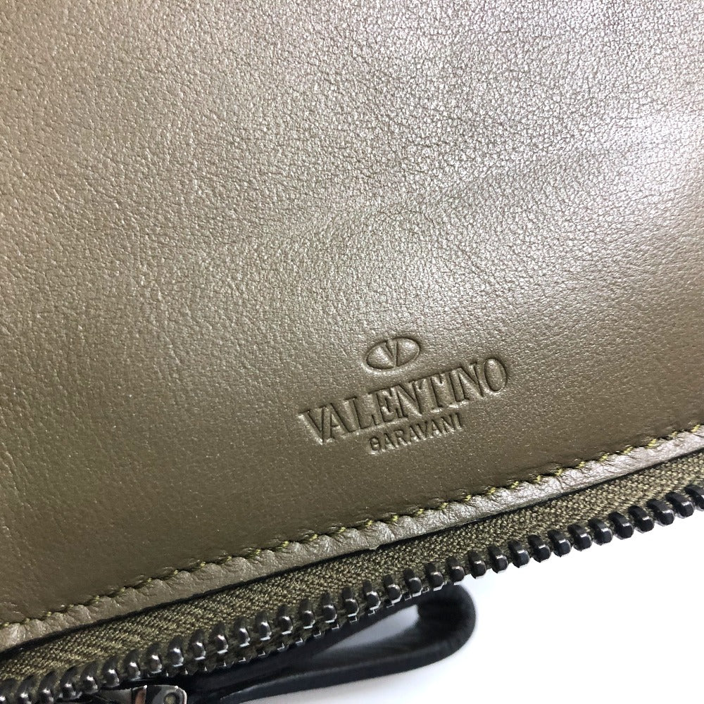Valentino Garavani ロックスタッズ ダブルジップ ファスナー 財布 長財布 レザー メンズ - brandshop-reference