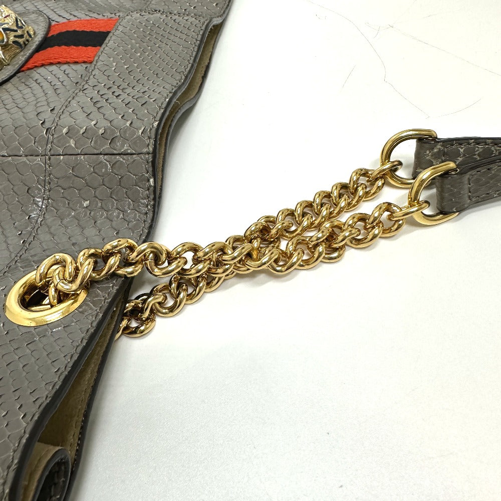 GUCCI 537219 シェリーライン ラジャ タイガーヘッド 肩掛け ショルダーバッグ チェーン トートバッグ レザー レディース - brandshop-reference