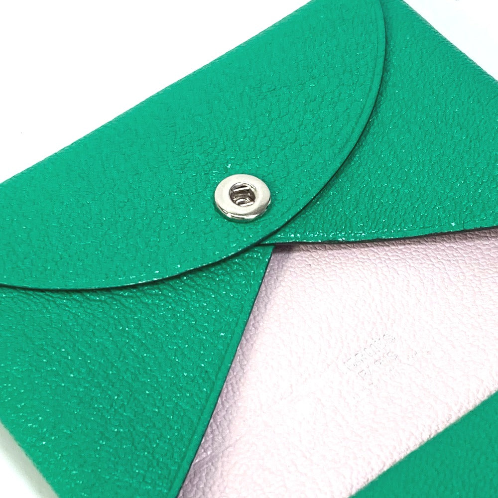 新品HERMES エルメス　カルヴィデュオ　ノアール　シェーブル　カード小銭入れ 楽天市場】エルメス カルヴィ デュオ (コインケース付きカード