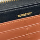BURBERRY TB ロゴ ロングウォレット ラウンドファスナー 長財布 PVC メンズ - brandshop-reference