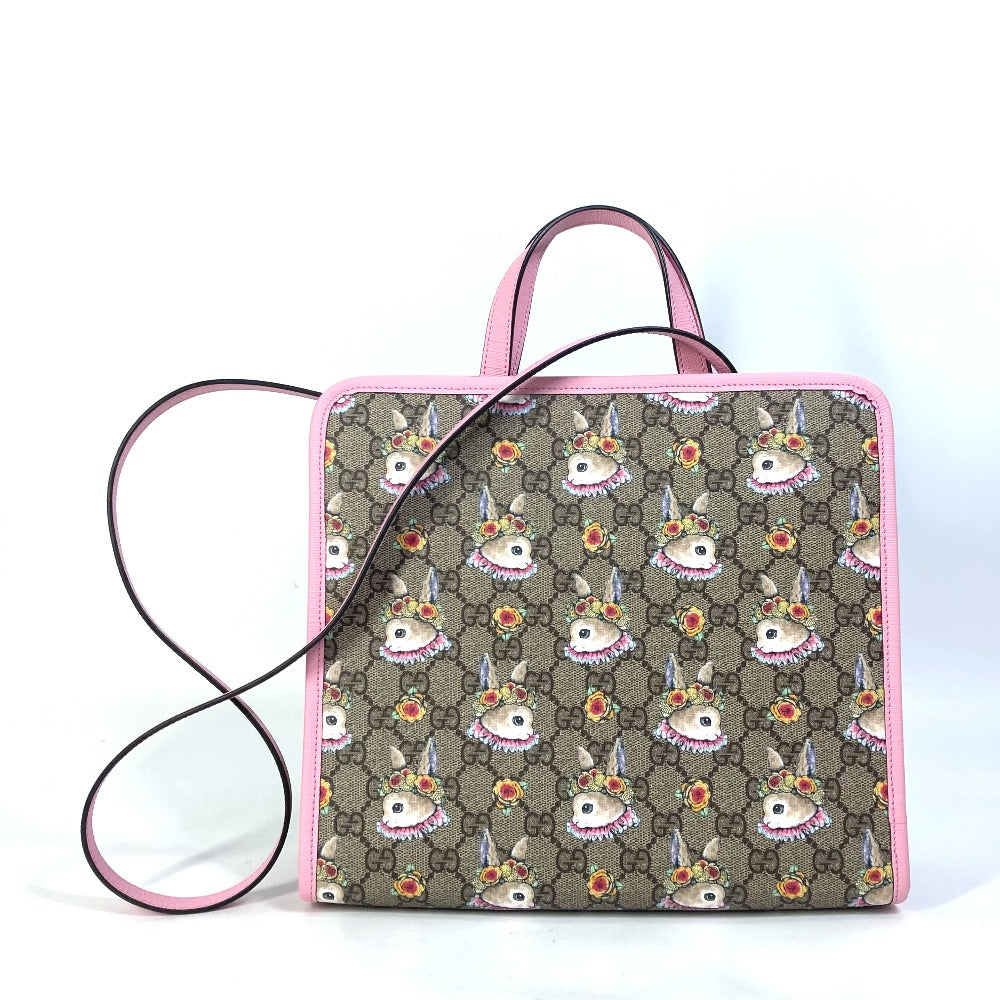 GUCCI 630542 ラビット ヒグチユウコ うさぎ チルドレンズ 2WAY ショルダーバッグ カバン 斜め掛け ハンドバッグ  GGスプリームキャンバス キッズ