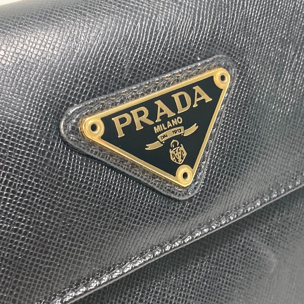 PRADA トライアングルロゴ 三角ロゴ プレート ポーチ クラッチバッグ サフィアーノレザ－ レディース - brandshop-reference