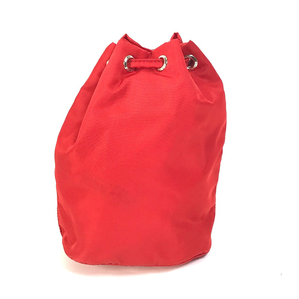 PRADA 1N0881 トライアングルロゴ ロゴプレート 巾着 ポーチ ナイロン レディース - brandshop-reference