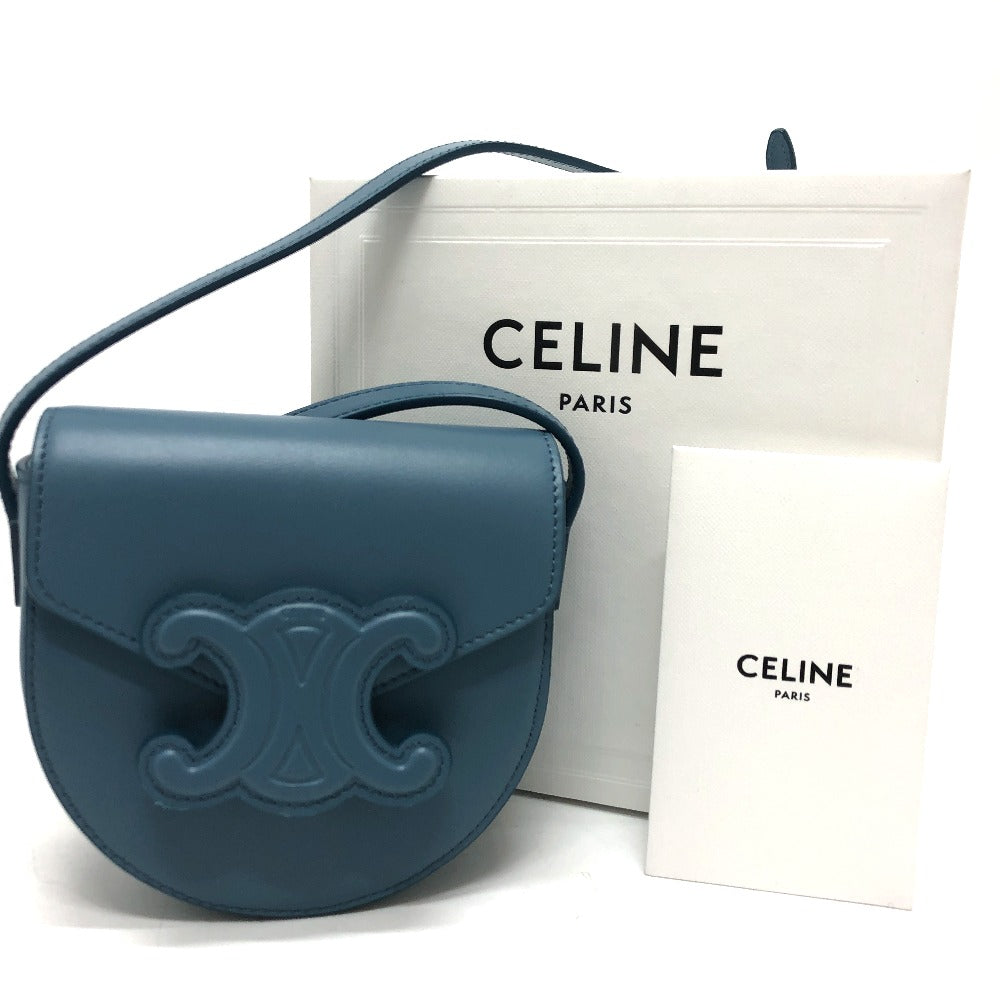 CELINE トリオンフ ミニ ブザス キュイル ショルダーバッグ レザー レディース | brandshop-reference