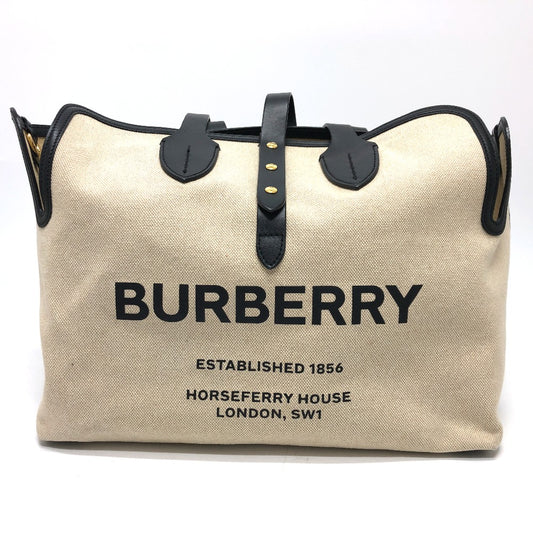 BURBERRY 80313181 ロゴ ソフトベルト カバン ラージ トートバッグ キャンバス/レザー レディース - brandshop-reference