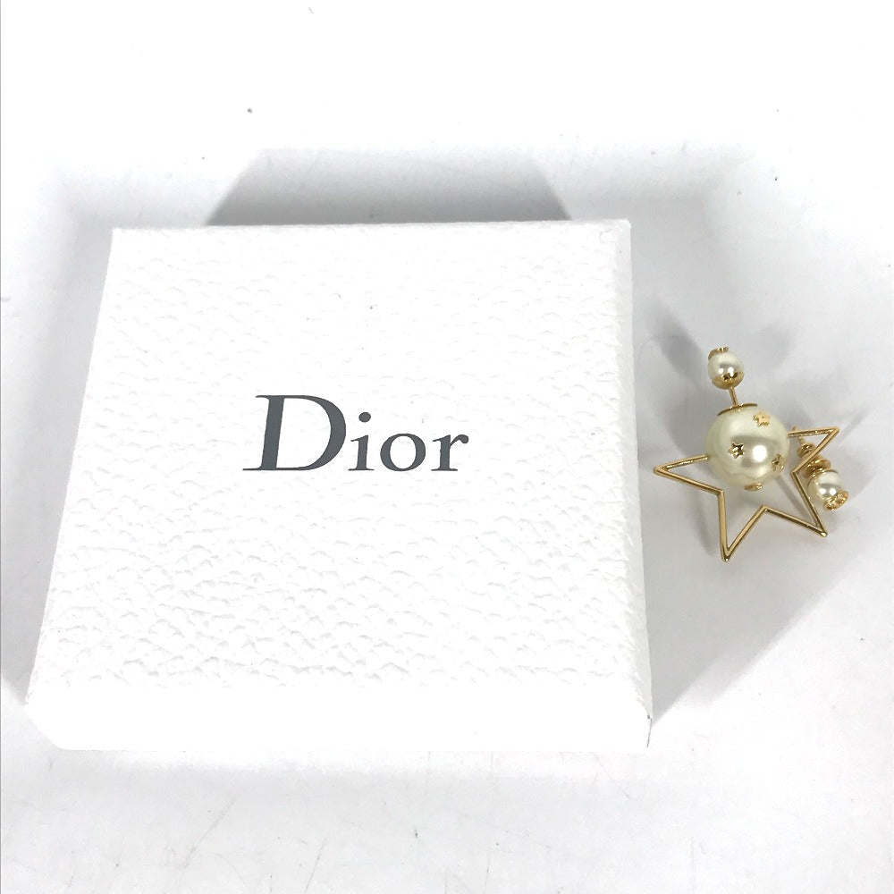 Dior スター 星 アシンメトリー フェイクパール アクセサリー ピアス GP レディース - brandshop-reference