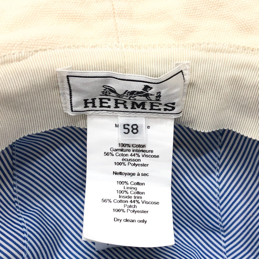HERMES ロゴ セリエ バケットハット ハット コットン メンズ - brandshop-reference