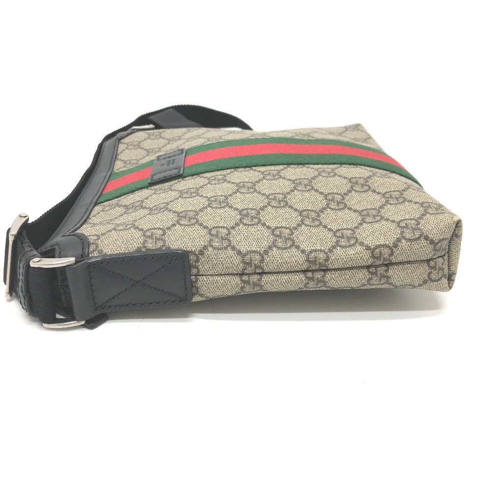 GUCCI 471454 GG フラット メッセンジャー カバン ショルダーバッグ GG ...