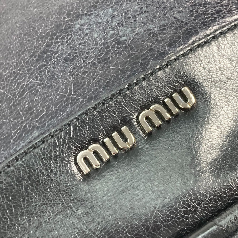 MIUMIU ロゴ 2WAY ショルダーバッグ 斜め掛け ハンドバッグ レザー レディース - brandshop-reference