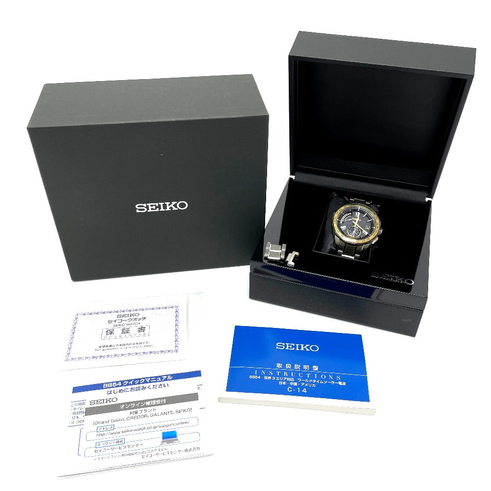 SEIKO 8B54-OBGO/SAGA186 ブライツ ソーラー クォーツ 腕時計 チタン メンズ