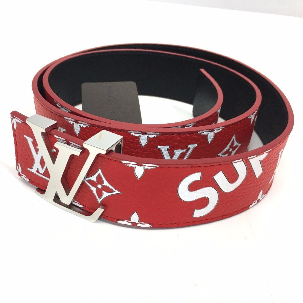 LOUIS VUITTON MP015 17aw Supreme Louis Vuitton LV Initiales 40 MM Belt モノグラム サンチュール LV イニシャル ルイヴィトン×シュプリーム レザー メンズ ベルト - brandshop-reference