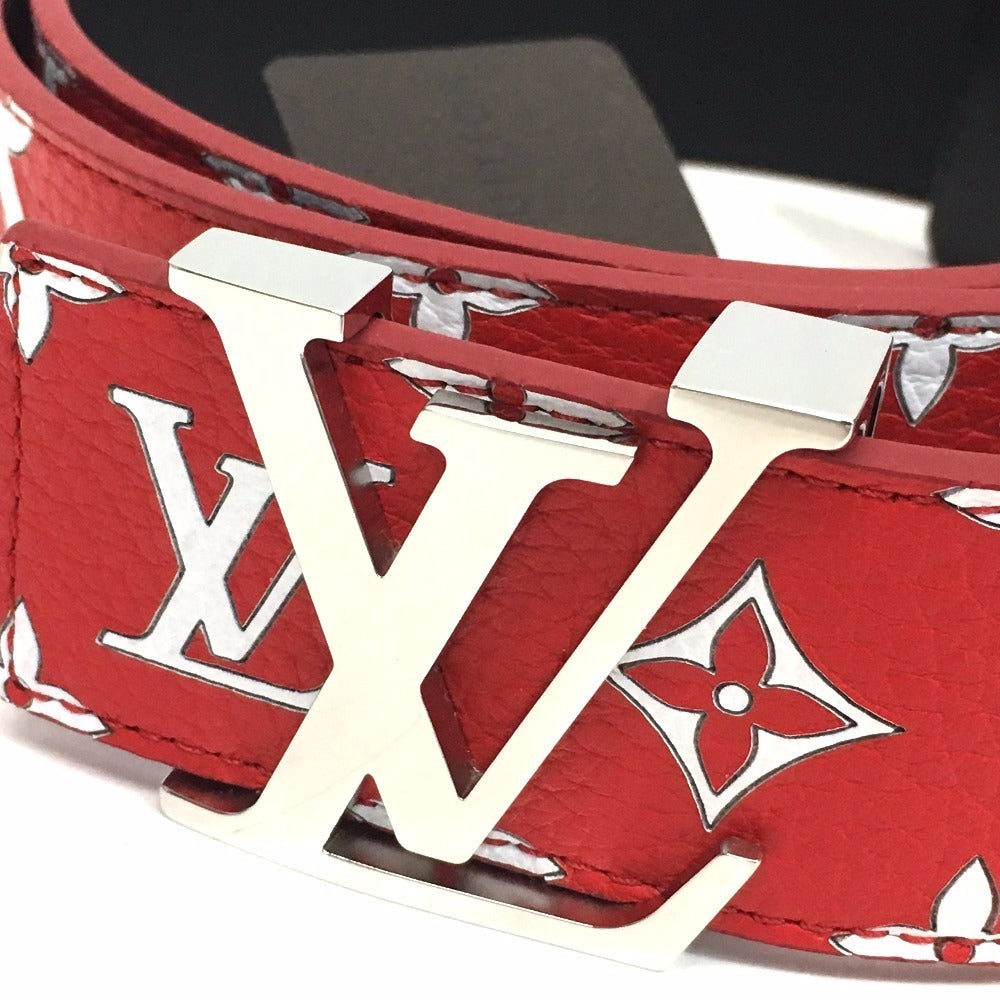 LOUIS VUITTON MP015 17aw Supreme Louis Vuitton LV Initiales 40 MM Belt モノグラム サンチュール LV イニシャル ルイヴィトン×シュプリーム レザー メンズ ベルト - brandshop-reference