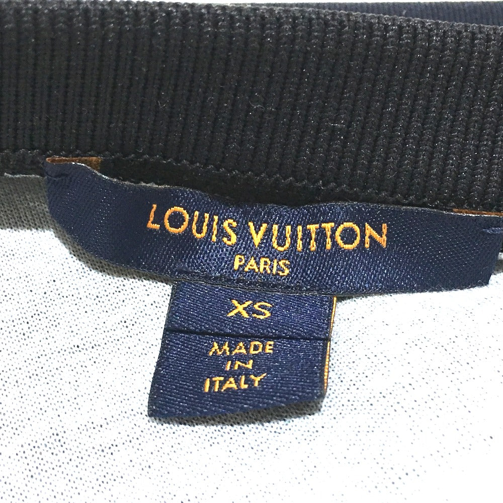 LOUIS VUITTON FIDR29TFU ノーカラー ジャージー フロントジップアップ 半袖 ミニ ドレス ワンピース コットン レディース - brandshop-reference