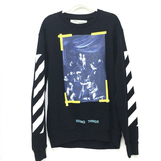 OFF-WHITE OMBA003F17003016 Seeing Things CARAVAGGIO PAINTING ロザリオ スウェット トレーナー コットン メンズ - brandshop-reference
