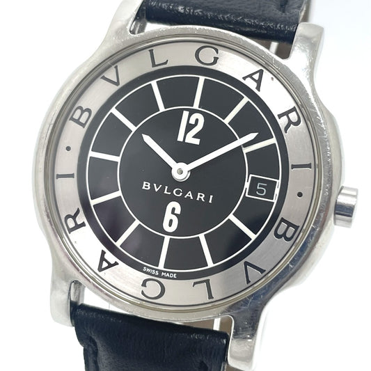 BVLGARI ST35S ソロテンポ クォーツ デイト 腕時計 SS メンズ - brandshop-reference