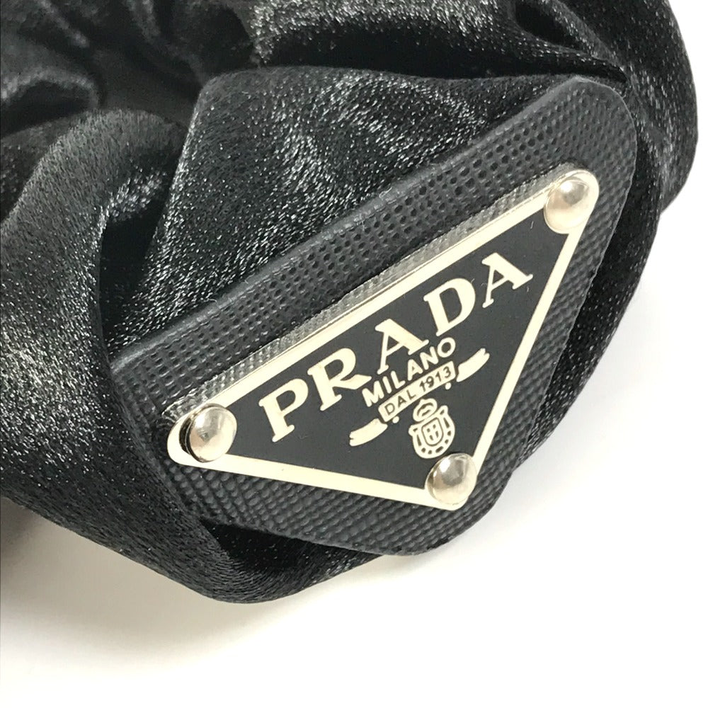 PRADA トライアングルロゴ 三角ロゴ プレート ヘアゴム ヘアアクセサリー シュシュ ナイロン レディース - brandshop-reference