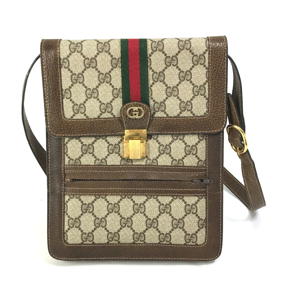 GUCCI シェリーライン GG柄 オールドグッチ ポシェット 斜め掛け カバン ショルダーバッグ GGスプリームキャンバス レディース - brandshop-reference