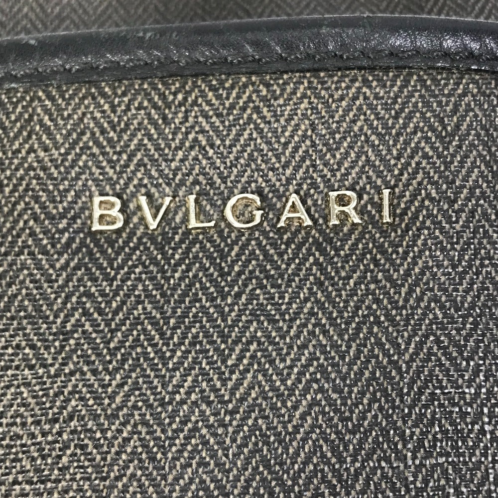 BVLGARI ロゴ 斜め掛け ポシェット カバン ショルダーバッグ PVC/レザー メンズ - brandshop-reference
