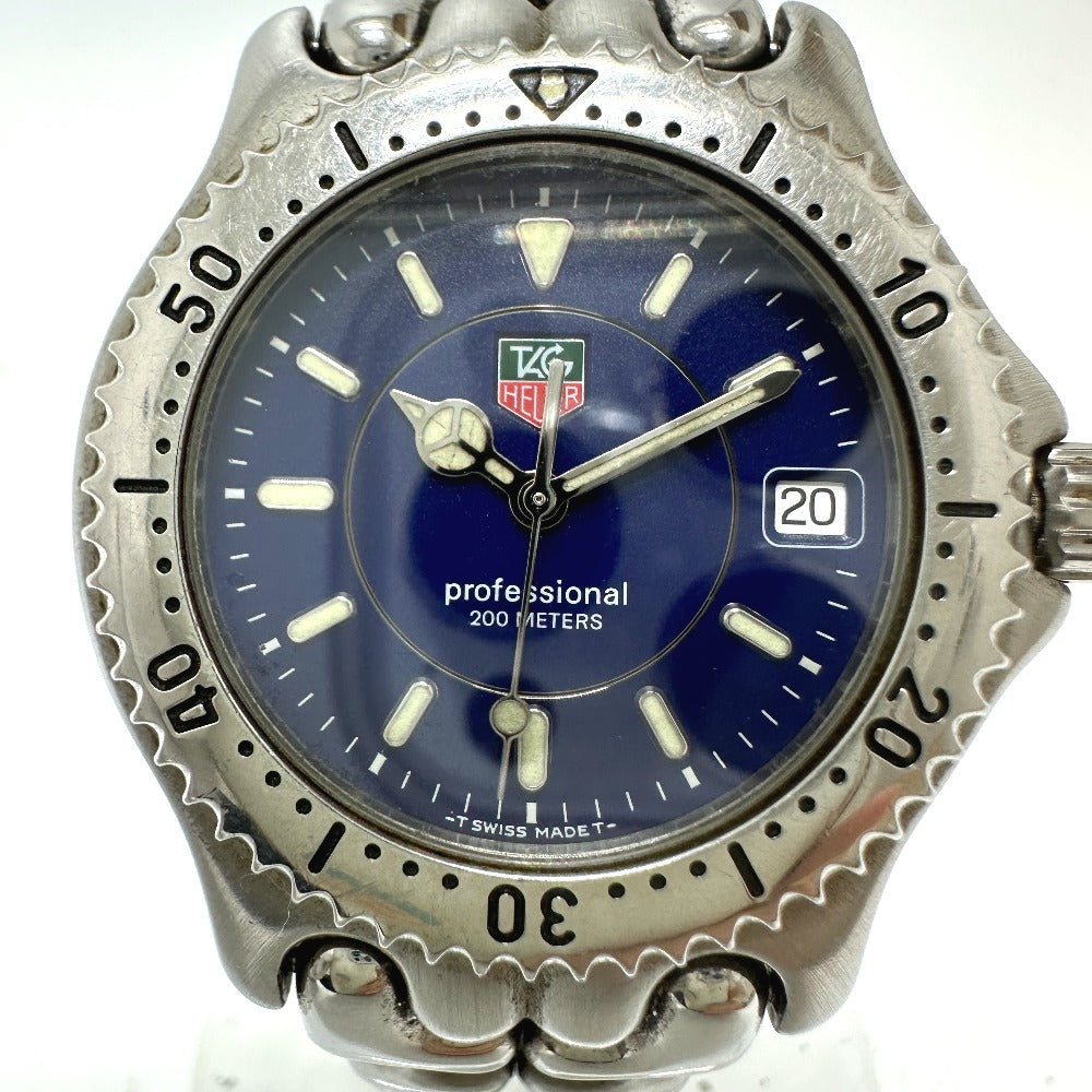 TAG HEUER WG111A セル プロフェッショナル200 クォーツ デイト 腕時計 SS メンズ
