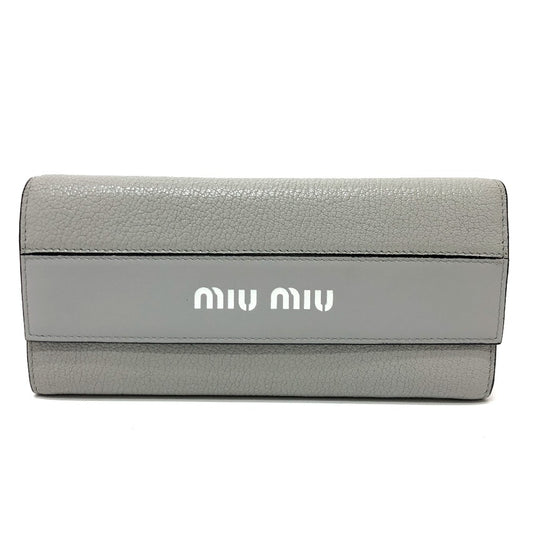MIUMIU 5MH109 ロゴ ウォレット 二つ折り 長財布 レザー レディース - brandshop-reference