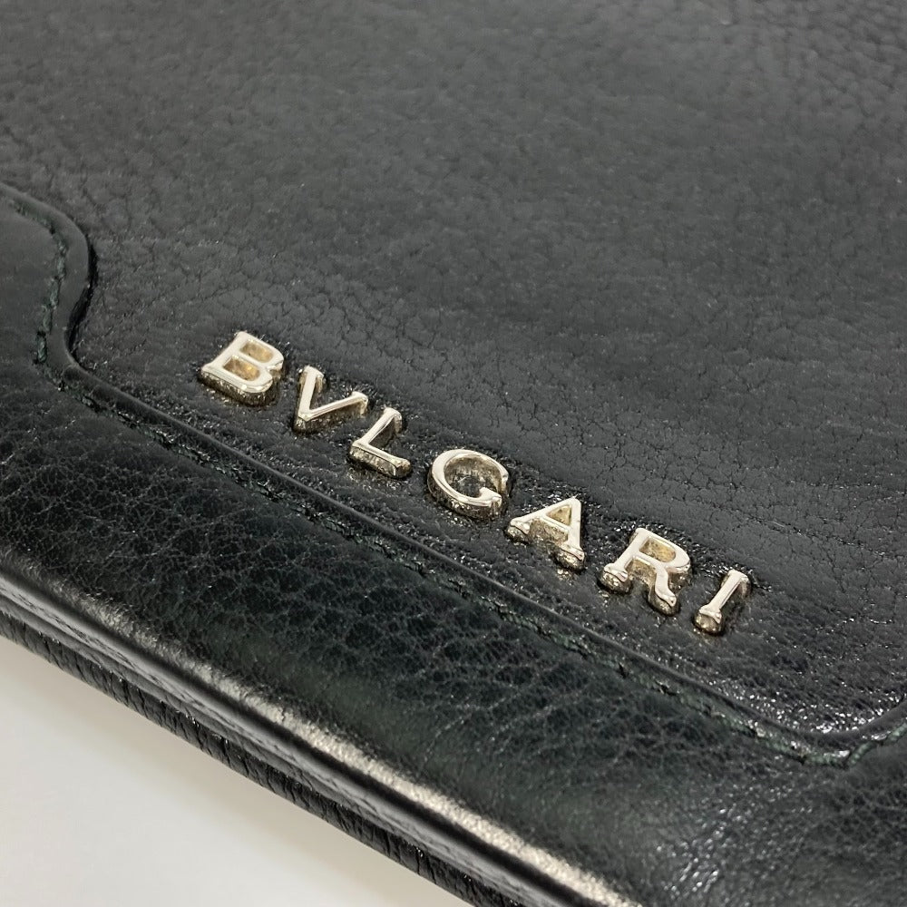 BVLGARI ロゴ 二つ折り 長財布 レザー メンズ - brandshop-reference
