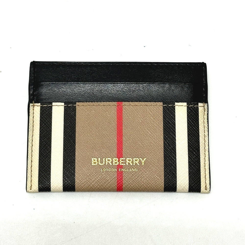 BURBERRY チェック ロゴ 名刺入れ パスケース カードケース レザー レディース - brandshop-reference