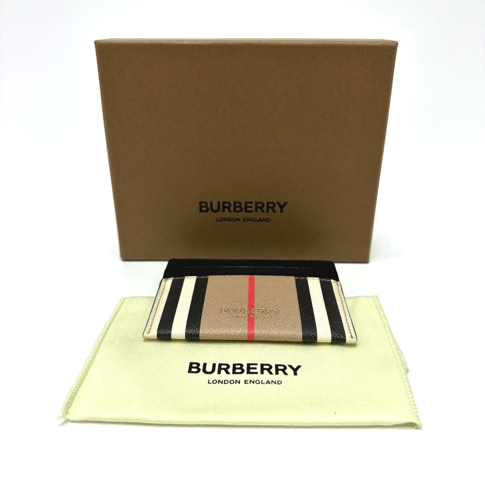 BURBERRY チェック ロゴ 名刺入れ パスケース カードケース レザー レディース - brandshop-reference