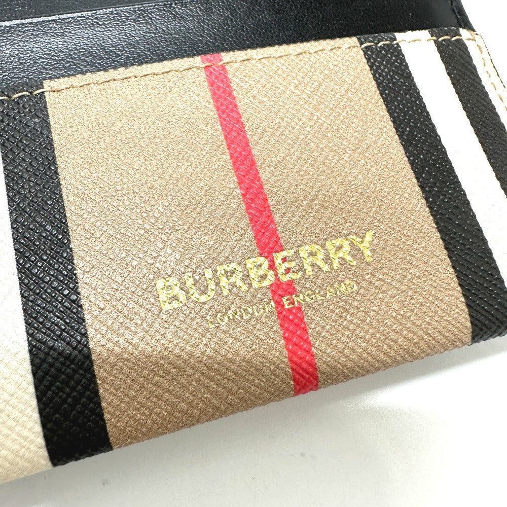 BURBERRY チェック ロゴ 名刺入れ パスケース カードケース レザー レディース - brandshop-reference