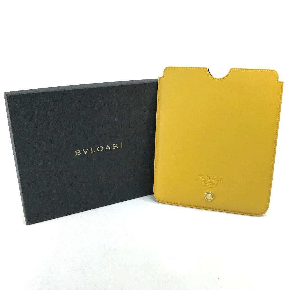 BVLGARI 34786 ストーン S.Bulgari タブレットケース スマホアクセサリー iPadケース カーフレザー ユニセックス - brandshop-reference