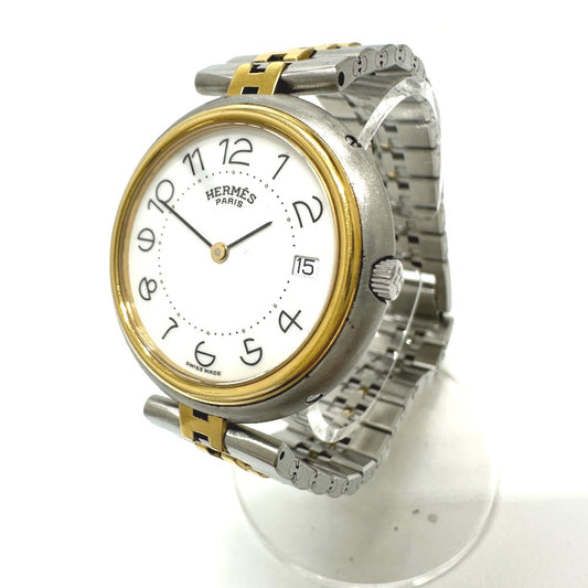 HERMES プロフィール クォーツ デイト 腕時計 SS/GP メンズ - brandshop-reference