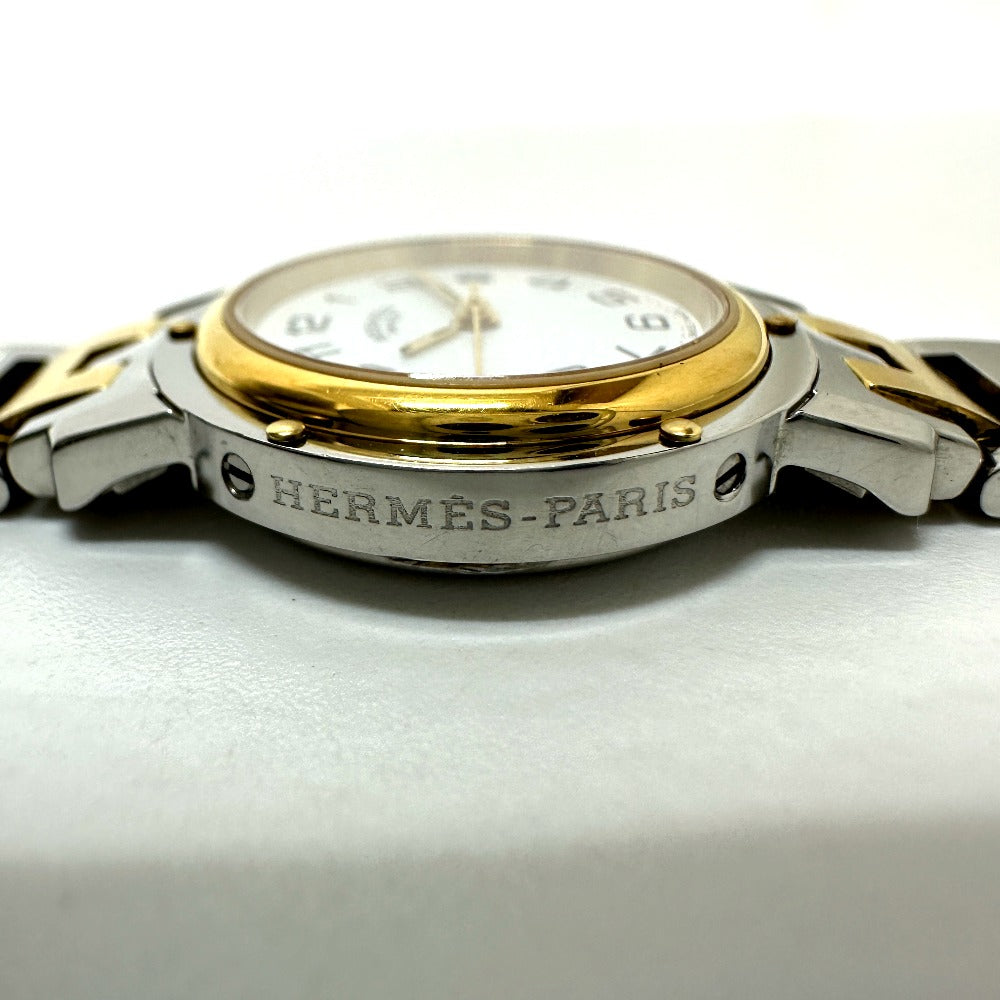 HERMES CL3.240 クリッパー クォーツ デイト 腕時計 SS/GP レディース - brandshop-reference