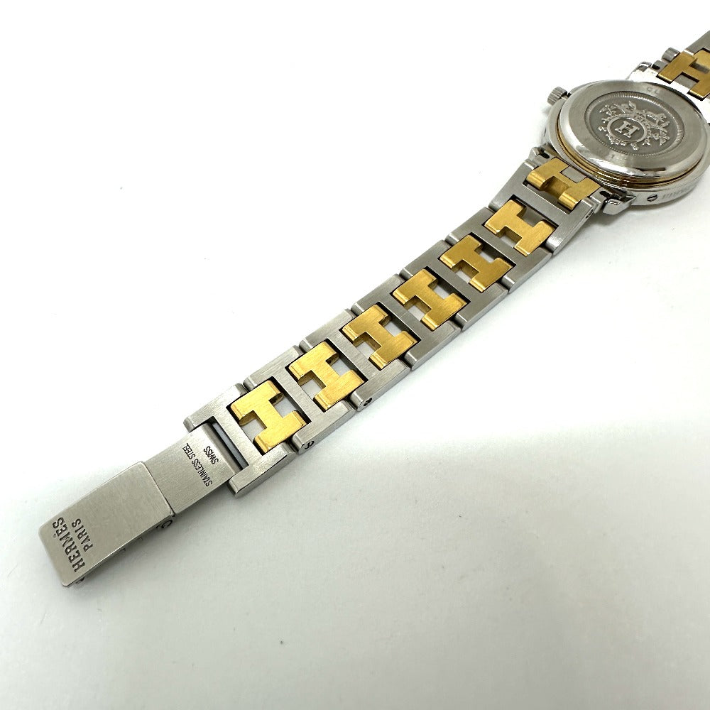 HERMES CL3.240 クリッパー クォーツ デイト 腕時計 SS/GP レディース - brandshop-reference