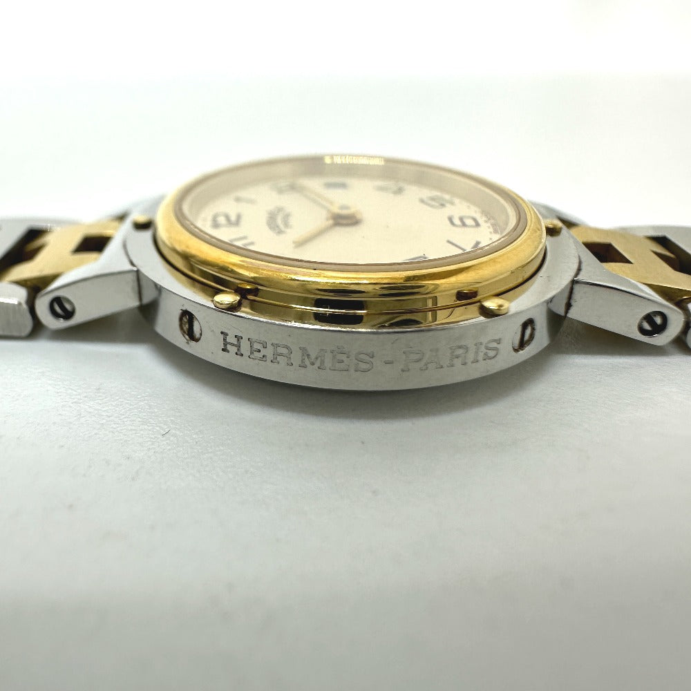 HERMES クリッパー クォーツ デイト 腕時計 SS/GP レディース - brandshop-reference