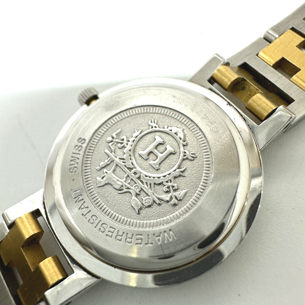 HERMES クリッパー クォーツ デイト 腕時計 SS/GP レディース - brandshop-reference