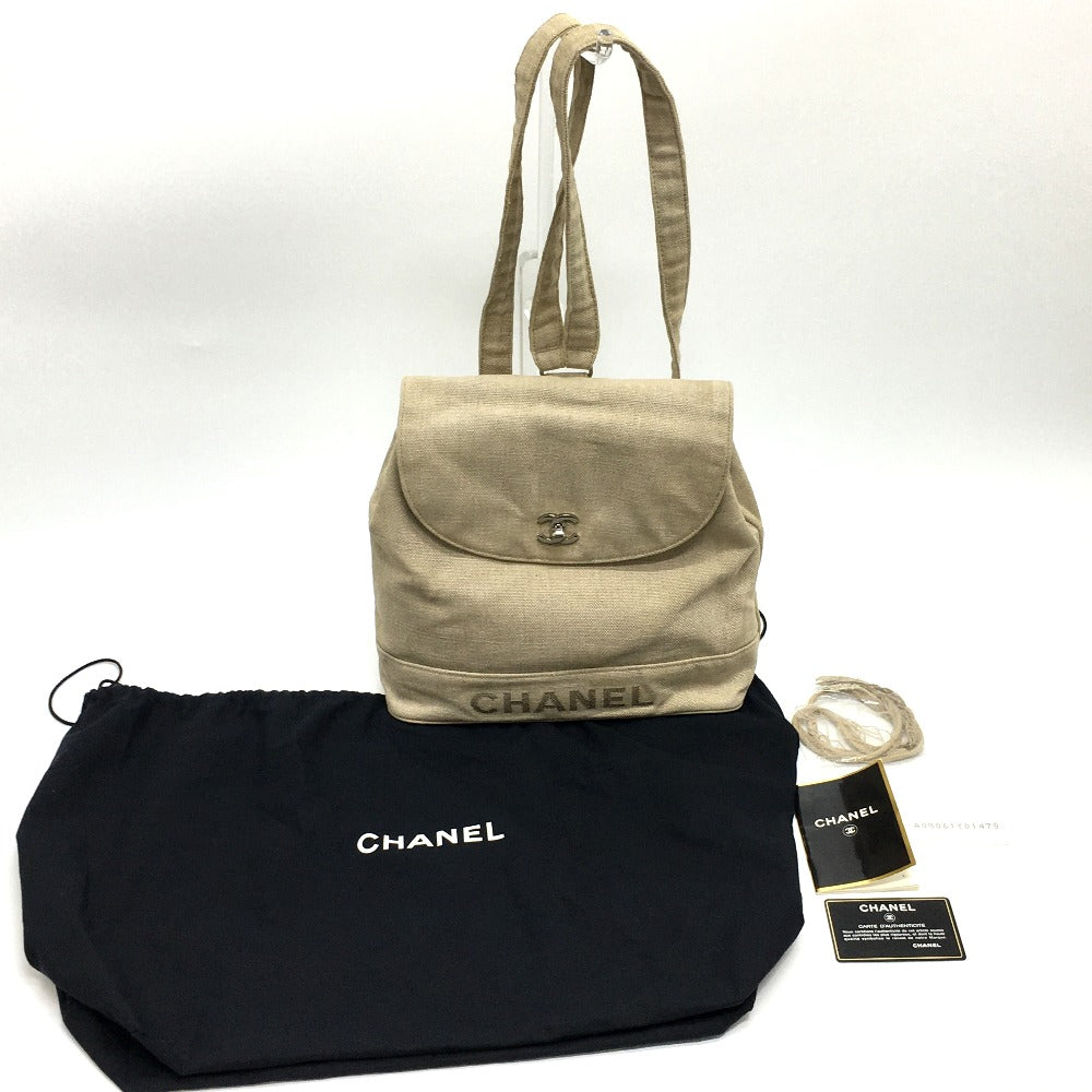CHANEL CC ココマーク チェーン リュックサック 麻 レディース - brandshop-reference