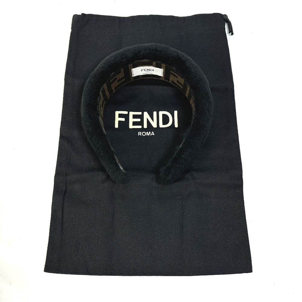 FENDI ズッカ ファー ヘッドバンド ヘアアクセサリー ヘアバンド カチューシャ PVC レディース | brandshop-reference