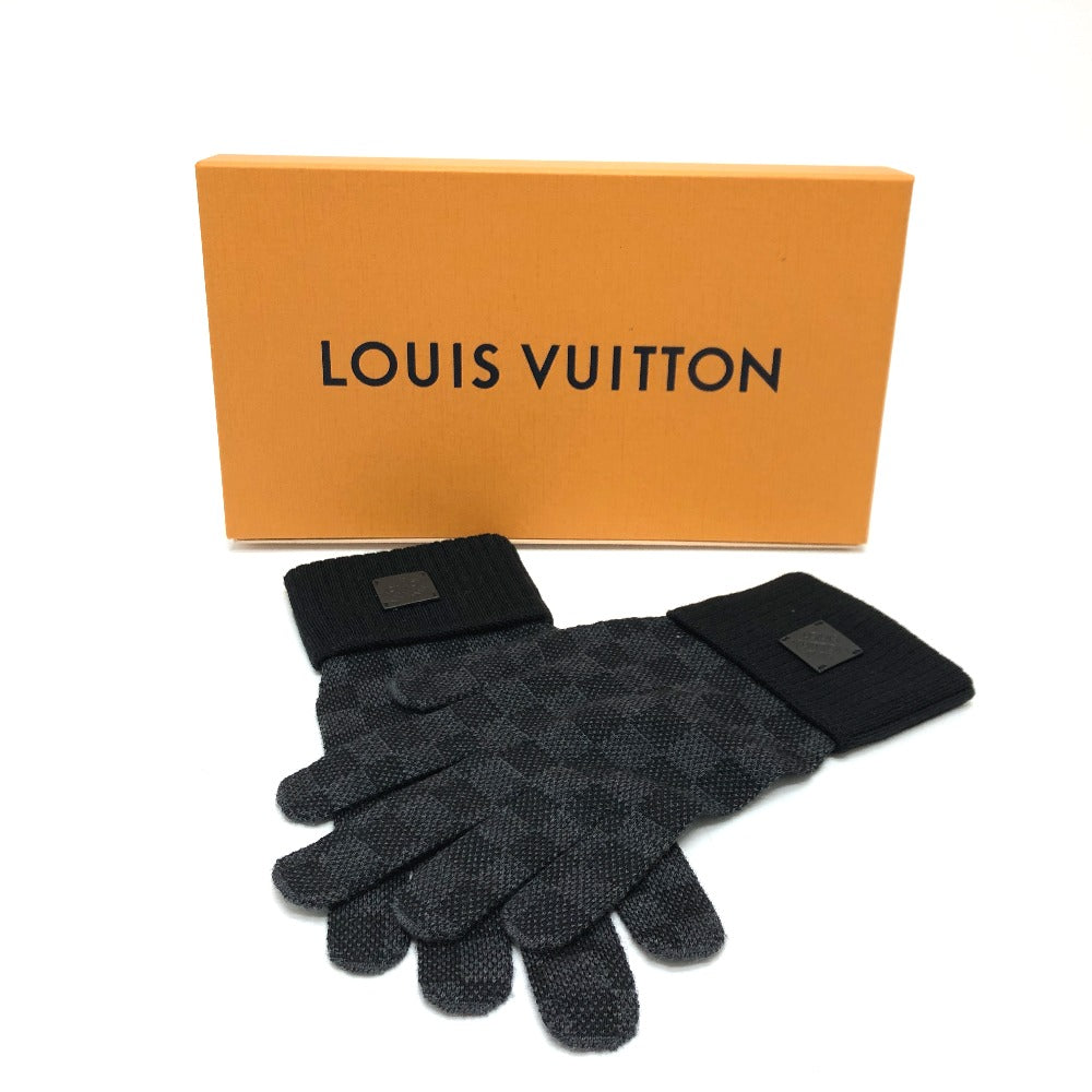 LOUIS VUITTON M77992 ダミエグラフィット ゴン ネオプティダミエ 手袋 革タグ グローブ ウール メンズ - brandshop-reference