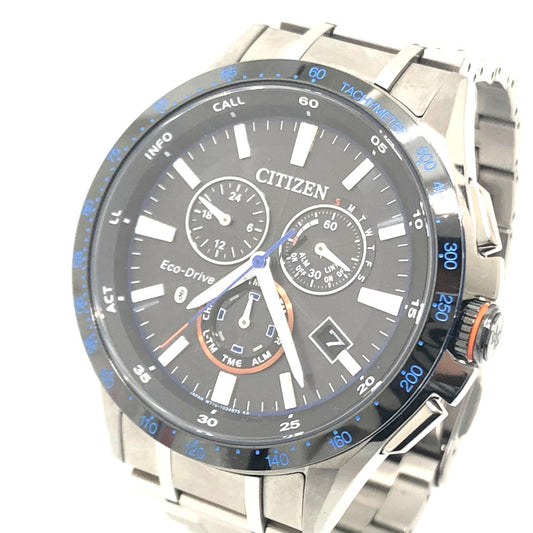 CITIZEN W770-T023037 エコドライブ Bluetooth デイト クロノグラフ 腕時計 チタン メンズ - brandshop-reference