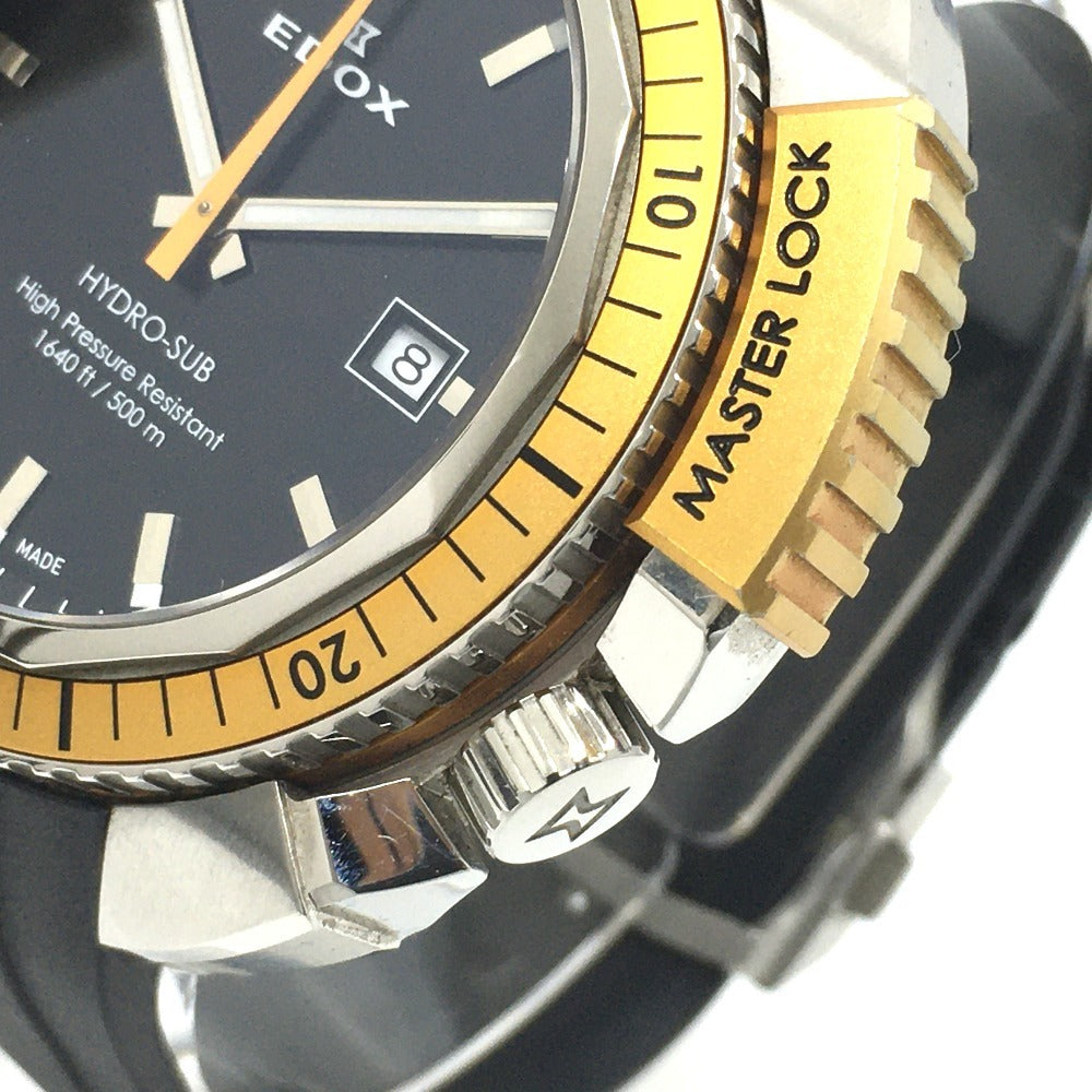 EDOX 53200 ハイドロサブ 500ｍ デイト クオーツ 腕時計 SS/ラバー ...