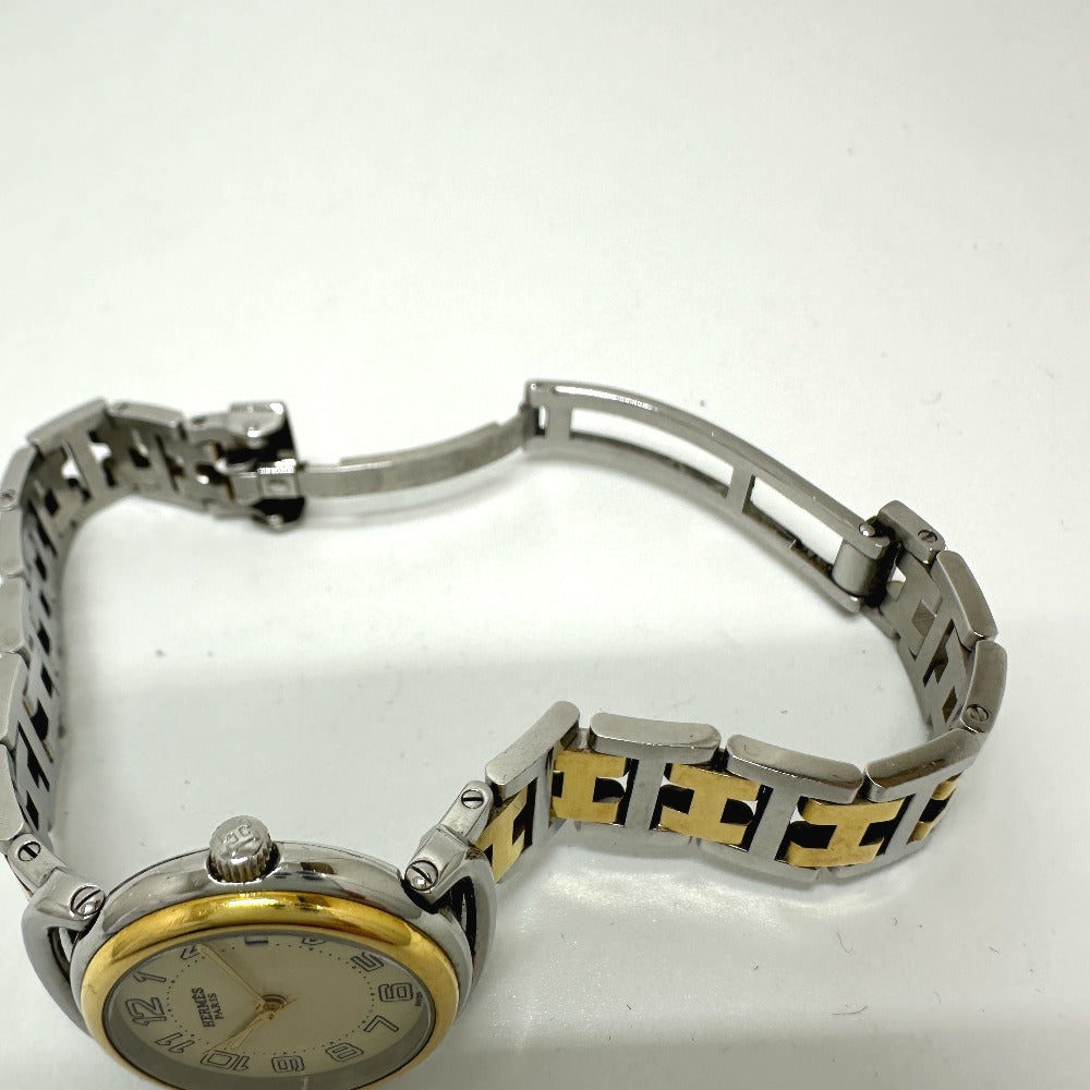 HERMES PU2.220 プルマン クォーツ デイト 腕時計 SS/GP レディース - brandshop-reference