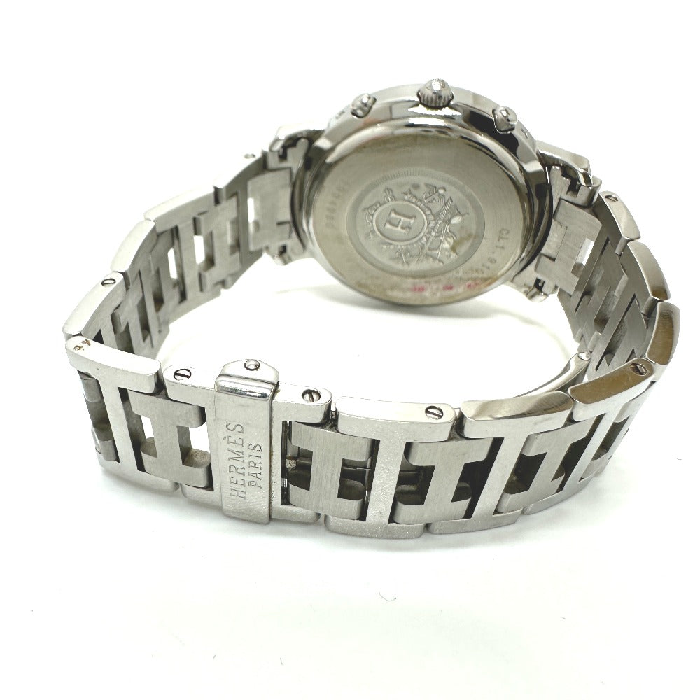 HERMES CL1.910 クリッパー クロノ クォーツ デイト 腕時計 SS メンズ - brandshop-reference