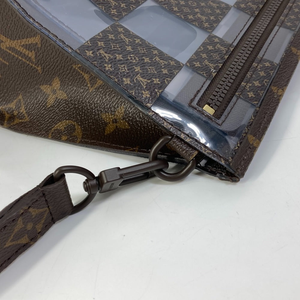 LOUIS VUITTON M81588 モノグラム チェス ダミエ スタンド ポーチ クラッチバッグ カバン ストラップ付 ポーチ モノグラムキャンバス メンズ - brandshop-reference