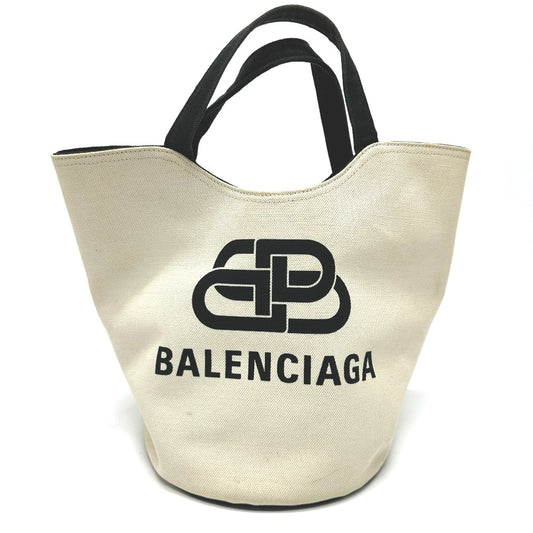 BALENCIAGA 599332 ロゴ ウェーブ ミディアム カバン ハンドバッグ キャンバス レディース - brandshop-reference