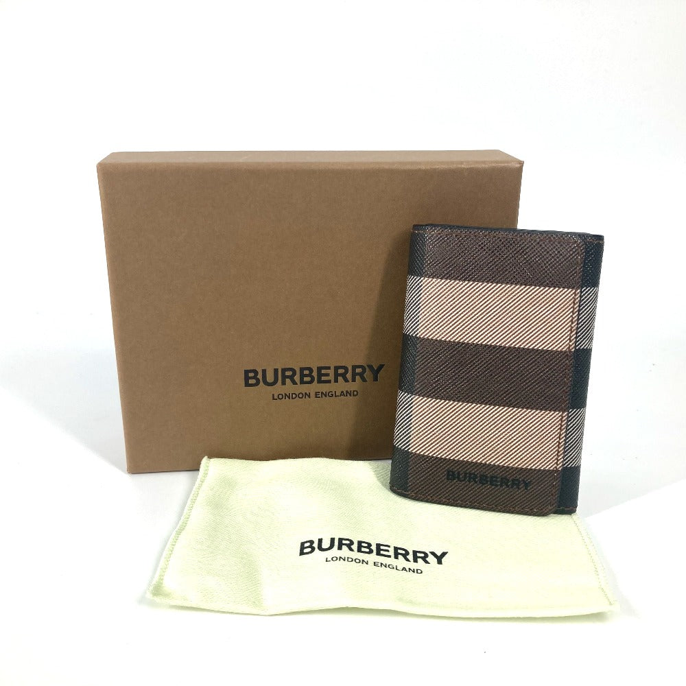 BURBERRY ボーダー チェック 6連 鍵 Dリング付き キーケース PVC レディース - brandshop-reference