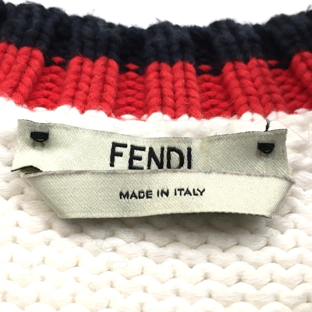 FENDI FAE137 ロゴ プルオーバーニット フィラ コラボ セーター ニット コットン レディース - brandshop-reference